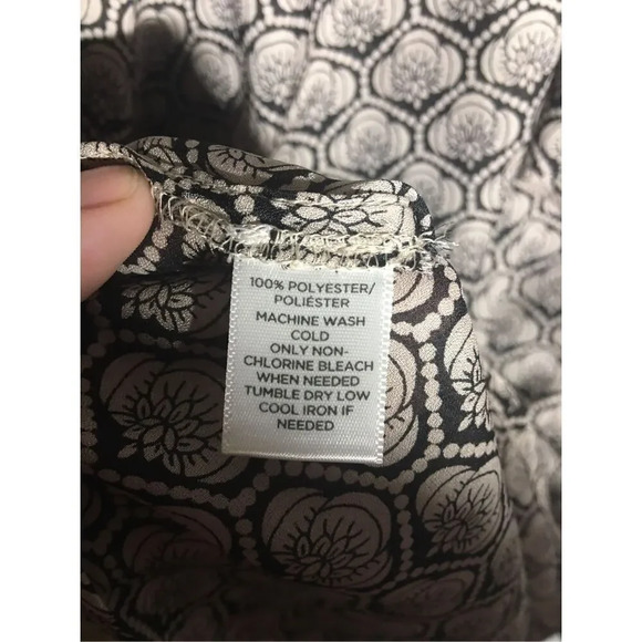 Womens Loft Blouse Flowy Sheer Tie Front Business Work Date Night Career - Picture 3 of 5